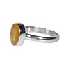 Zilveren ring saffier (geel) maat 18 1/2 | ovaal facet 1 x 0,8 cm Zilveren ring saffier (geel) maat 18 1/2 | ovaal facet 1 x 0,8 cm