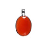 Zilveren hanger carneool | ovaal facet 2,3 x 1,8 cm Zilveren hanger carneool | ovaal facet 2,3 x 1,8 cm