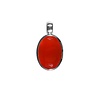 Zilveren hanger carneool | ovaal facet 2,1 x 1,6 cm Zilveren hanger carneool | ovaal facet 2,1 x 1,6 cm