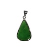 Zilveren hanger jade | druppel 2,5 x 1,6 cm Zilveren hanger jade | druppel 2,5 x 1,6 cm