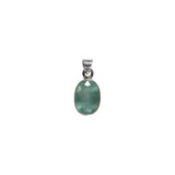 Zilveren hanger kyaniet (aqua) | ovaal facet 1,3 x 0,9 cm (1) Zilveren hanger kyaniet (aqua) | ovaal facet 1,3 x 0,9 cm (1)