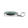 Zilveren hanger kyaniet (aqua) | ovaal facet 1,6 x 1 cm Zilveren hanger kyaniet (aqua) | ovaal facet 1,6 x 1 cm