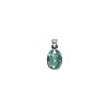 Zilveren hanger kyaniet (aqua) | ovaal facet 1,3 x 1 cm Zilveren hanger kyaniet (aqua) | ovaal facet 1,3 x 1 cm
