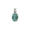 Zilveren hanger kyaniet (aqua) | ovaal facet 1,3 x 0,9 cm Zilveren hanger kyaniet (aqua) | ovaal facet 1,3 x 0,9 cm