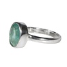 Zilveren ring kyaniet (aqua) maat 17 | ovaal facet 1 x 0,8 cm Zilveren ring kyaniet (aqua) maat 17 | ovaal facet 1 x 0,8 cm