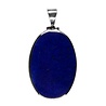 Zilveren hanger lapis lazuli | ovaal 3,9 x 2,6 cm Zilveren hanger lapis lazuli | ovaal 3,9 x 2,6 cm