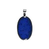 Zilveren hanger lapis lazuli | ovaal 3,7 x 2,3 cm Zilveren hanger lapis lazuli | ovaal 3,7 x 2,3 cm