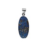 Zilveren hanger lapis lazuli | ovaal ruw 3,2 x 1,5 cm Zilveren hanger lapis lazuli | ovaal ruw 3,2 x 1,5 cm