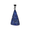 Zilveren hanger lapis lazuli | driehoek ruw 3,6 x 2 cm Zilveren hanger lapis lazuli | driehoek ruw 3,6 x 2 cm