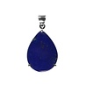 Zilveren hanger lapis lazuli | druppel gezet 3,1 x 2,4 cm Zilveren hanger lapis lazuli | druppel gezet 3,1 x 2,4 cm