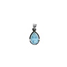 Zilveren hanger larimar | druppel 1,4 x 1 cm Zilveren hanger larimar | druppel 1,4 x 1 cm