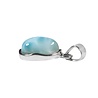 Zilveren hanger larimar | druppel 1,4 x 1 cm Zilveren hanger larimar | druppel 1,4 x 1 cm