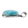 Zilveren hanger larimar | druppel 2,2 x 1,8 cm Zilveren hanger larimar | druppel 2,2 x 1,8 cm