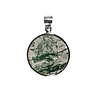Zilveren hanger mosagaat | rond 2,6 cm Zilveren hanger mosagaat | rond 2,6 cm