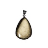 Zilveren hanger goud obsidiaan | ovaal 3 x 2,1 cm Zilveren hanger goud obsidiaan | ovaal 3 x 2,1 cm