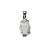 Zilveren hanger Herkimer diamant | 2,2 x 1,2 cm Zilveren hanger Herkimer diamant | 2,2 x 1,2 cm