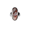 Zilveren ring agaat (kant) maat 16 1/2 | ovaal 2,2 x 0,9 cm Zilveren ring agaat (kant) maat 16 1/2 | ovaal 2,2 x 0,9 cm