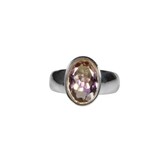 Zilveren ring ametrien maat 18 1/2 | ovaal facet 1,3 x 0,9 cm Zilveren ring ametrien maat 18 1/2 | ovaal facet 1,3 x 0,9 cm