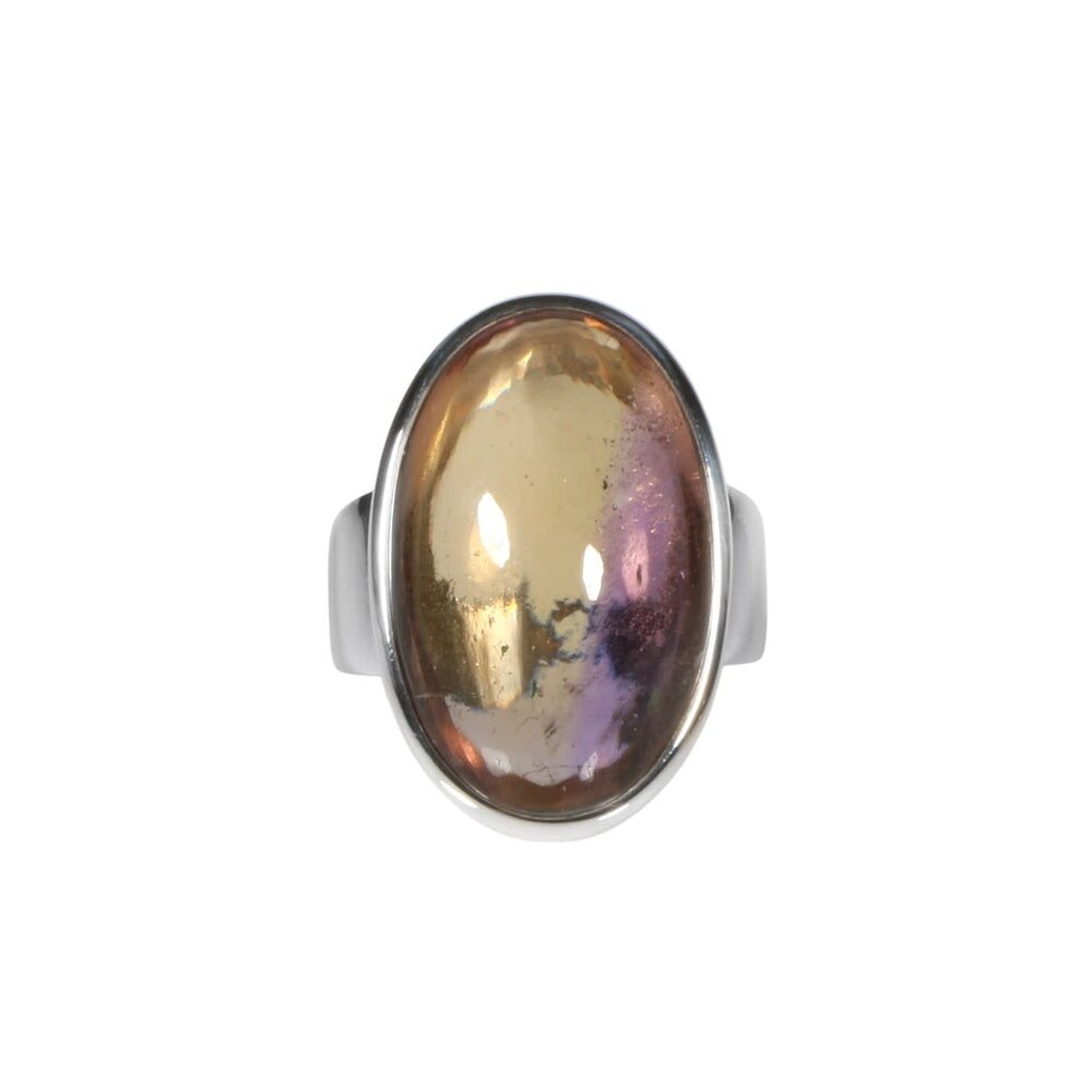 Zilveren ring ametrien maat 18 1/2 | ovaal 2,2 x 1,5 cm Zilveren ring ametrien maat 18 1/2 | ovaal 2,2 x 1,5 cm