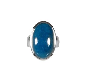 Zilveren ring apatiet maat 17 | ovaal 2,2 x 1,4 cm Zilveren ring apatiet maat 17 | ovaal 2,2 x 1,4 cm