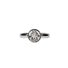 Zilveren ring bergkristal maat 18 1/2 | rond facet 0,8 cm Zilveren ring bergkristal maat 18 1/2 | rond facet 0,8 cm
