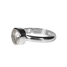 Zilveren ring bergkristal maat 17 1/2 | rond facet 0,8 cm Zilveren ring bergkristal maat 17 1/2 | rond facet 0,8 cm