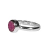 Zilveren ring calciet (cobalto) maat 17 | rond ruw 0,7 cm Zilveren ring calciet (cobalto) maat 17 | rond ruw 0,7 cm