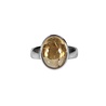 Zilveren ring citrien maat 17 | ovaal 1,3 x 1,1 cm Zilveren ring citrien maat 17 | ovaal 1,3 x 1,1 cm