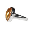 Zilveren ring citrien maat 17 | ovaal 1,5 x 1 cm Zilveren ring citrien maat 17 | ovaal 1,5 x 1 cm