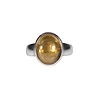 Zilveren ring citrien maat 16 1/2 | ovaal 1,2 x 1 cm Zilveren ring citrien maat 16 1/2 | ovaal 1,2 x 1 cm