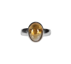 Zilveren ring citrien maat 18 1/2 | ovaal 1,3 x 1 cm Zilveren ring citrien maat 18 1/2 | ovaal 1,3 x 1 cm