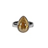 Zilveren ring citrien maat 17 | druppel 1,4 x 0,9 cm Zilveren ring citrien maat 17 | druppel 1,4 x 0,9 cm