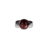 Zilveren ring granaat (rhodoliet) maat 18 | rond facet 0,9 cm Zilveren ring granaat (rhodoliet) maat 18 | rond facet 0,9 cm