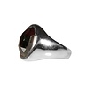 Zilveren ring granaat (rhodoliet) maat 17 1/2 | ovaal facet 1,4 x 0,9 cm Zilveren ring granaat (rhodoliet) maat 17 1/2 | ovaal facet 1,4 x 0,9 cm