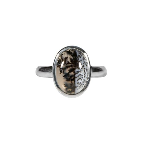 Zilveren ring merliniet maat 19 | ovaal 1,3 x 1 cm Zilveren ring merliniet maat 19 | ovaal 1,3 x 1 cm