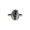 Zilveren ring merliniet maat 19 | ovaal 1,3 x 1 cm Zilveren ring merliniet maat 19 | ovaal 1,3 x 1 cm