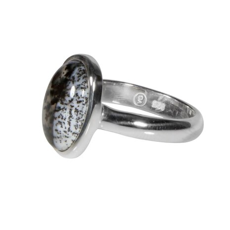 Zilveren ring merliniet maat 19 | ovaal 1,3 x 1 cm Zilveren ring merliniet maat 19 | ovaal 1,3 x 1 cm