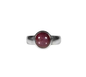 Zilveren ring robijn maat 18 | rond 1 cm Zilveren ring robijn maat 18 | rond 1 cm