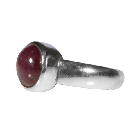 Zilveren ring robijn maat 18 | rond 1 cm Zilveren ring robijn maat 18 | rond 1 cm