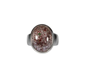 Zilveren ring super seven maat 17 1/2 | ovaal 1,7 x 1,3 cm