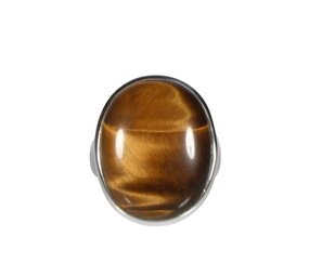 Zilveren ring tijgeroog maat 17 | ovaal 2,1 x 1,2 cm Zilveren ring tijgeroog maat 17 | ovaal 2,1 x 1,2 cm