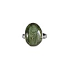 Zilveren ring moldaviet maat 17 1/2 | ovaal 1-zijde gepolijst 1,8 x 1,4 cm Zilveren ring moldaviet maat 17 1/2 | ovaal 1-zijde gepolijst 1,8 x 1,4 cm