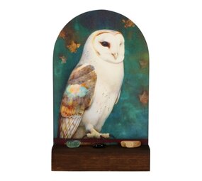Altaartje "Rust & Concentratie" uil met edelstenen