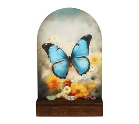 Altaartje "Spirituele kracht & groei" vlinder met edelstenen