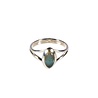 Zilveren ring labradoriet maat 17 | markies 1 x 0,5 cm Zilveren ring labradoriet maat 17 | markies 1 x 0,5 cm