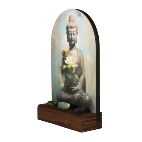 Altaartje "Hoogsensitiviteit" Boeddha met edelstenen