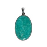 Zilveren hanger amazoniet | ovaal 3,4 x 2,3 cm Zilveren hanger amazoniet | ovaal 3,4 x 2,3 cm