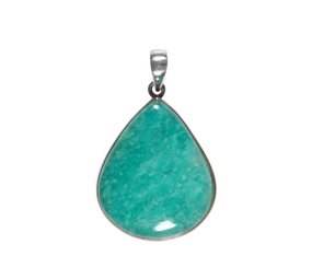 Zilveren hanger amazoniet | druppel 3,1 x 2,6 cm Zilveren hanger amazoniet | druppel 3,1 x 2,6 cm