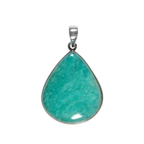 Zilveren hanger amazoniet | druppel 3,1 x 2,6 cm Zilveren hanger amazoniet | druppel 3,1 x 2,6 cm