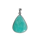 Zilveren hanger amazoniet | druppel 2,9 x 2,3 cm